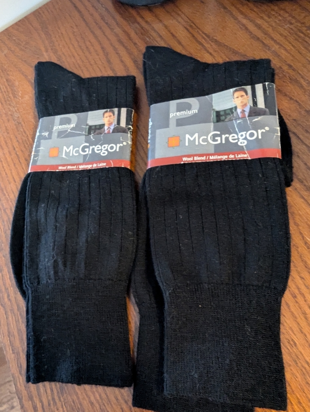 New Vintage McGregor Socks Merino wool Nylon (Rare No Spandex) Sz 7-11 2 Pair